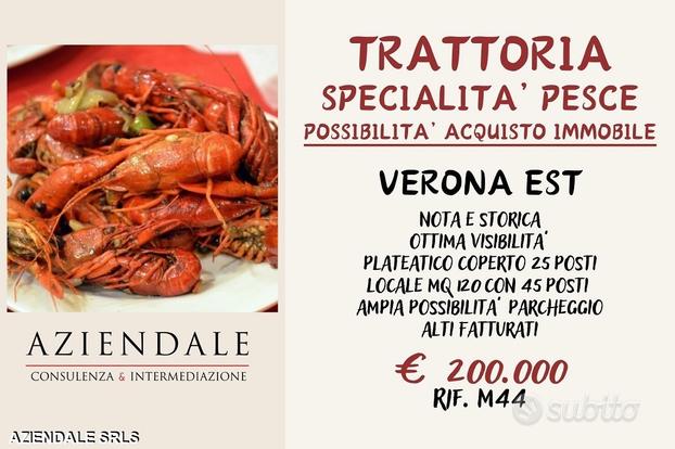 Trattoria storica e molto conosciuta-ben visibile