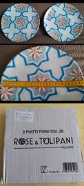 Piatti rose e tulipani e piattino Versailles 