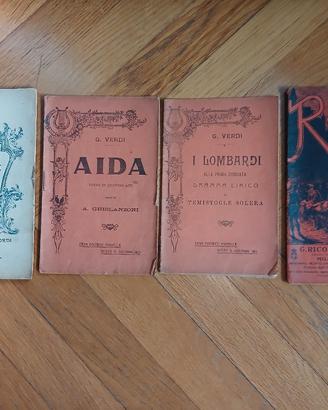 4 Libretti lirica storici Ricordi e Madella