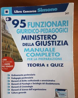 Manuale Simone per 95 Funzionari Giuridico Pedagog