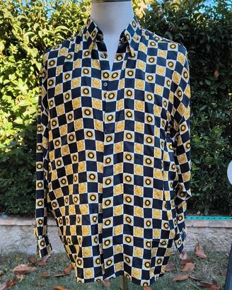 Gianni Versace Camicia uomo 100% Seta Vintage L 6