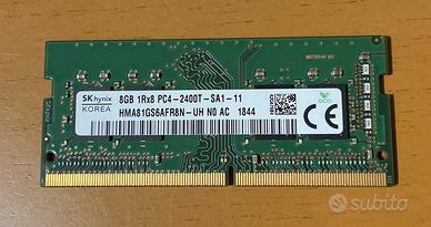 RAM DDR4 8 GB SoDIMM PORTATILE