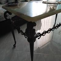 tavolino come nuovo di marmo e bronzo 