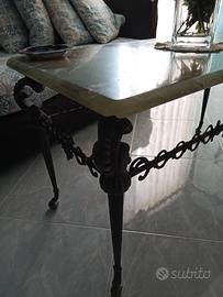 tavolino come nuovo di marmo e bronzo 