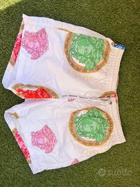 costume uomo pantaloncino Versace bianco  colorato