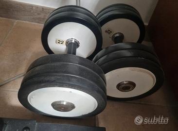 pesi manubri technogym per palestra o allenamento