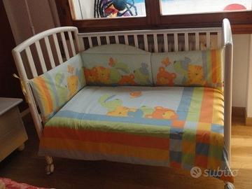 Lettino Pali+piumone+paracolpi+materasso+cuscino