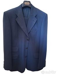 Completo Uomo Blu Avio Fresco Lana Taglia 46