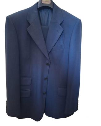 Completo Uomo Blu Avio Fresco Lana Taglia 46