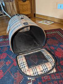 Trasportino stile burberry da viaggio