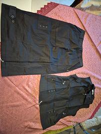 Completo donna con gonna & gilet Silmar tg.XL nero