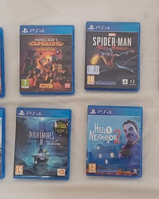 VARI GIOCHI PS4 (7 GIOCHI)  TUTTO BLOCCO A  62 EUR