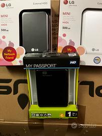 Hard disk esterni 1tb e 500gb NUOVI SIGILLATI