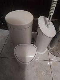 3 PATTUMIERE DA BAGNO/STUIO E SCOPINO WC