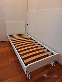 Letto singolo con ruote 