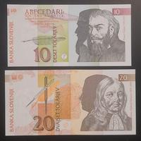 COPPIA BANCONOTE 10-20 TALLERI SLOVENIA