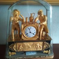 antico orologio in bronzo dorato 