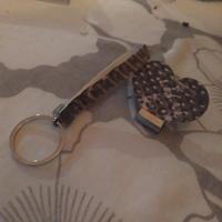 portachiavi con inserti in vero pitone 