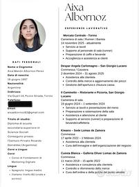 Cameriera, barista, cassiera