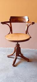 Sedia da scrivania girevole di Thonet seduta tonda