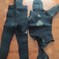 muta subacquea 5,5 mm+cintura con 6kg pb