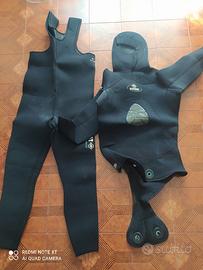 muta subacquea 5,5 mm+cintura con 6kg pb