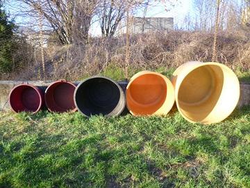 Tini e tinozze in plastica e vetroresina