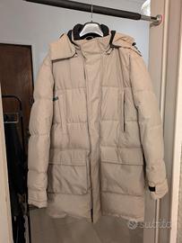 Piumino parka lungo uomo, vera piuma, tg L