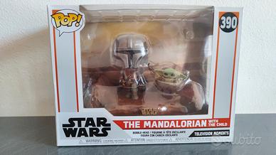 Funko Pop Star Wars #390 - Mandalorian e Grogu