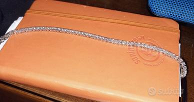 Bracciale tennis in argento e zirconi