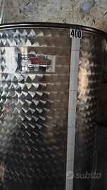 Bidone acciaio vino 400 litri