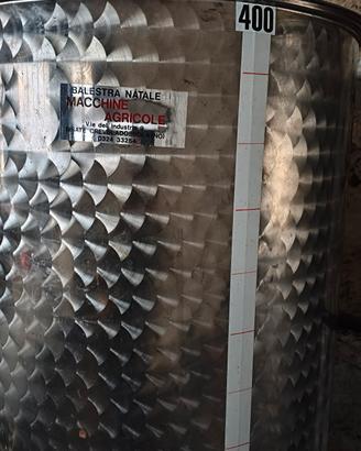 Bidone acciaio vino 400 litri