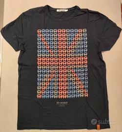T-shirt nera con stampa Union Jack, Ben Sherman 