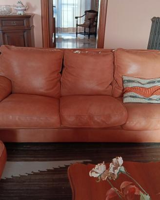 DIVANO E POLTRONE IN PELLE