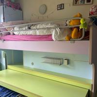 cameretta con soppalco scrivania scalette armadio