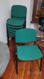 sedie ufficio verde smeraldo