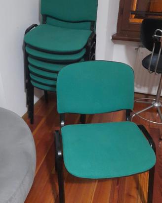 sedie ufficio verde smeraldo