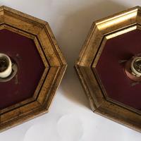 Coppia appliques ottagonali+coppia paralumi