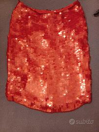 gonna di paillets rosse