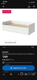 Letto Ikea  divano/matrimoniale + 2 materassi