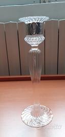 Candeliere in vetro e argento