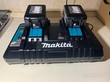Caricabatterie doppio Makita con 2 batterie da 6ah