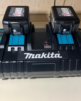 Caricabatterie doppio Makita con 2 batterie da 6ah