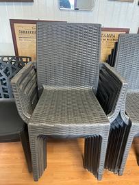 Set sedie in rattan nuove