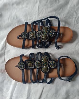 sandali donna con perline. taglia 36