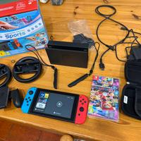Nintendo switch + mario kart 8 + accessori