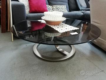 tavolo da soggiorno tondo vetro