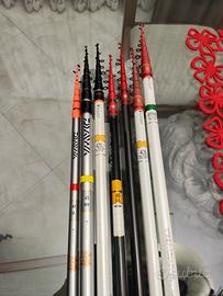 diverse canne da pesca trota lago daiwa
