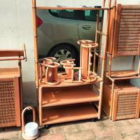 GERVASONI Set Bagno completo Bamboo Rattan Vimini