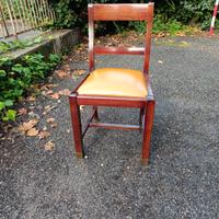 3 seggiole stile marino con piedini di rame